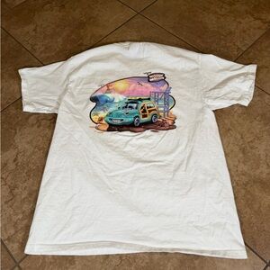 Woody Wagon Chevron Car White Beefy-T Shirt